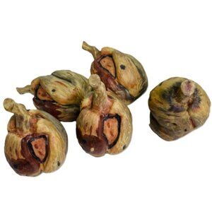Autumn Gourd or Pumpkin Decoration Faux Wood 5 Pc